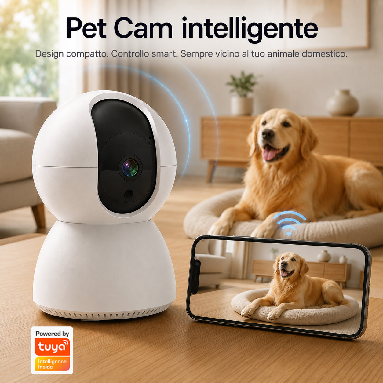 Orsetto PetCam 360 – Telecamera WiFi per cani e gatti